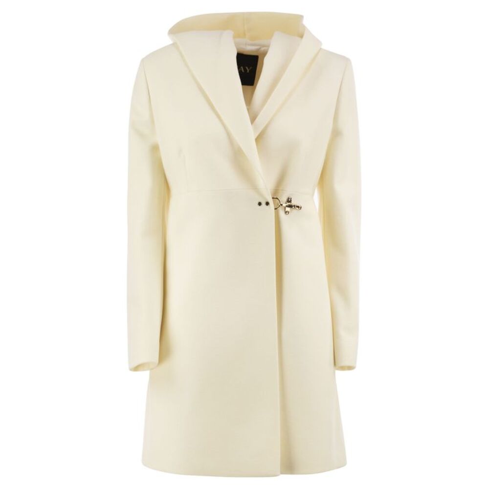 Fay Women Hooded Coat With Fay Hook Fastening